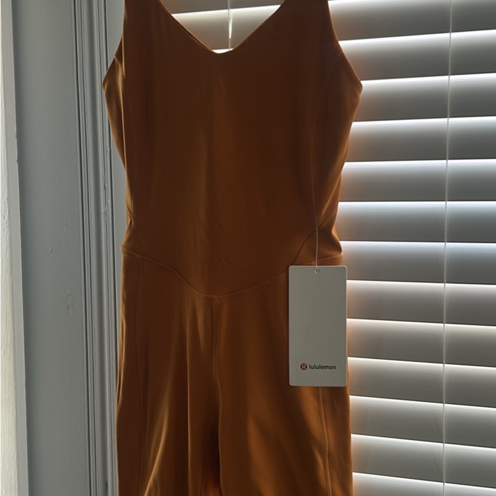 Lululemon Athletica V-Neck Orange Romper